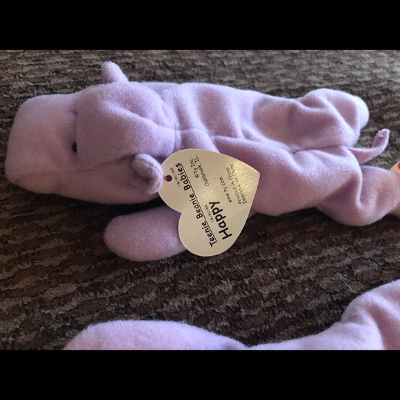 2-collector beanie babies- Happy the Hippo - Picture 5 of 5